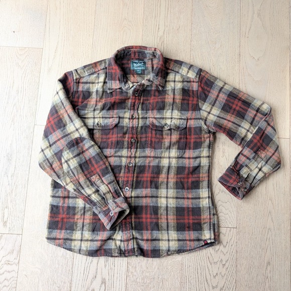 Woolrich Mens Flannel Shirt Plaid Long Sleeve Button Up Casual Outdoors - Picture 1 of 5